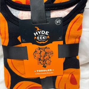 Hyde &Eek Toddler Unisex 3T 2-Pc Halloween Pajama Set Pumpkin NWT